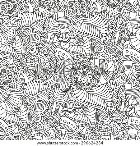 Pattern Adult Coloring Book Ethnic Floral Stock Vector 550833052 ...