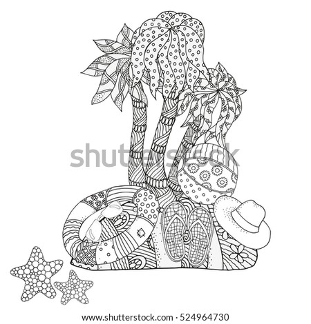 Starfish Lifebuoy Sunglasses Ball Flip Flops Hand