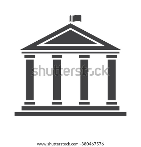 Flat Design Icon Education Temple Building Stock Vector 380467576 ...