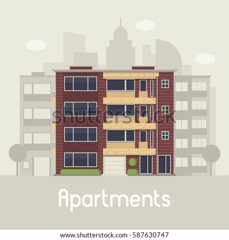 Apartment Building Front building front stock images, royalty-free images & vectors Apartment Building Front building front stock images, royalty-free images & vectors