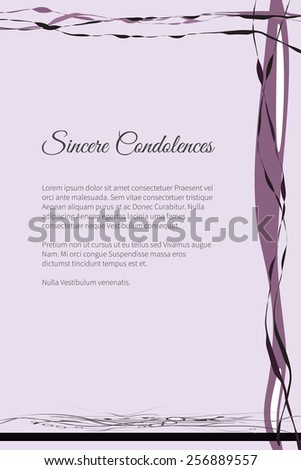 Sincere Condolences Stock Images, Royalty-Free Images & Vectors