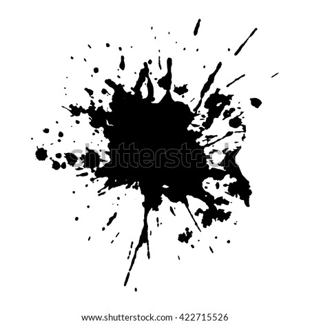 Black Silhouette Spot Droplets Smudges Stains Stock Vector 422715526 ...