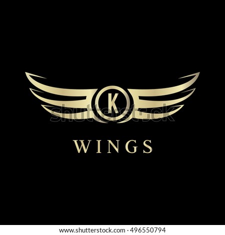 wings vector letter L Vector Stock Vector Monogram Wings 496093993 Logo Letter