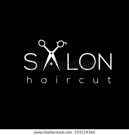 Hair Salon Vector Logo Design Template Stock Vector 592514366