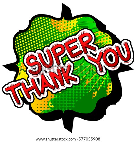 Super Thank You Comic Book Style Stock Vector 318910724 - Shutterstock