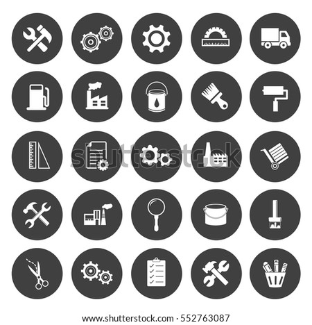 stock vector industrial icons 552763087