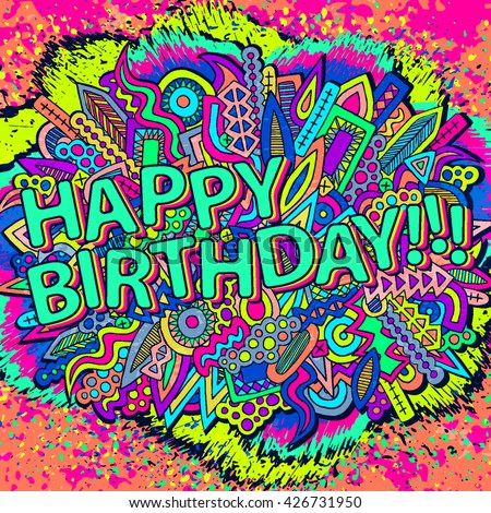 Birthday Graffiti Happy Stock Images, Royalty-Free Images ...