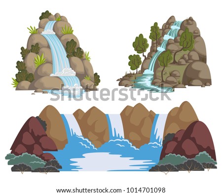 Cartoon Waterfall Stock Images, Royalty-Free Images & Vectors