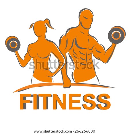 Man Woman Fitness Silhouette Character Vector Stock Vector 266266880 ...