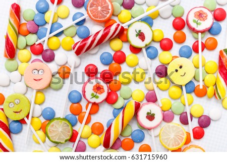 Download Lollipops Sweets Candy Top View Flat Stock Photo (Royalty ... Yellowimages Mockups