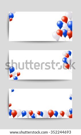 red white blue balloons on white stock photo photo vector balloons flyers