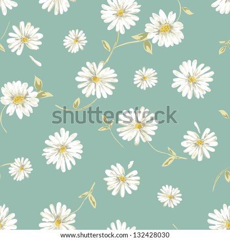 pretty daisy seamless background