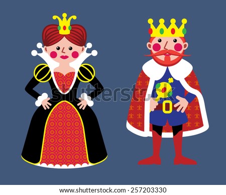Queen King Stock Vector (Royalty Free) 257203330 - Shutterstock