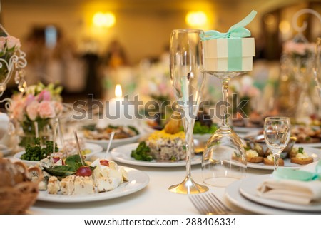 Decorated Tables buffet table canape sandwiches snacks holiday stock photo Decorated Tables buffet table canape sandwiches snacks holiday stock photo