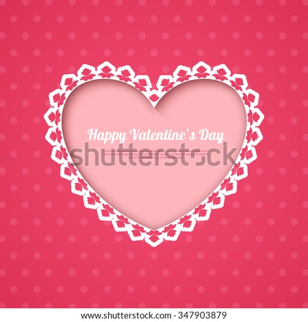 Download Ornamental Lace Heart Frame Shadow Vector Stock Vector ...