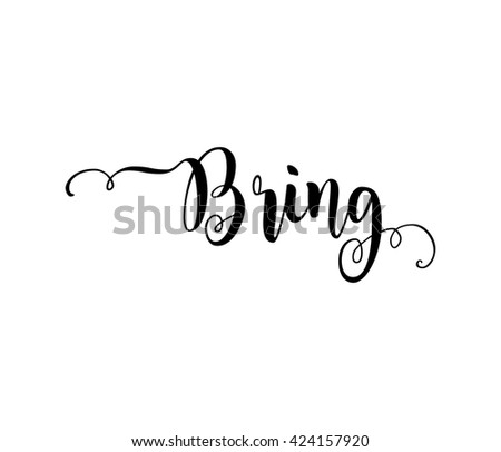 Bring Verb English Beautiful Greeting Card Stock Vector 424157920 ...