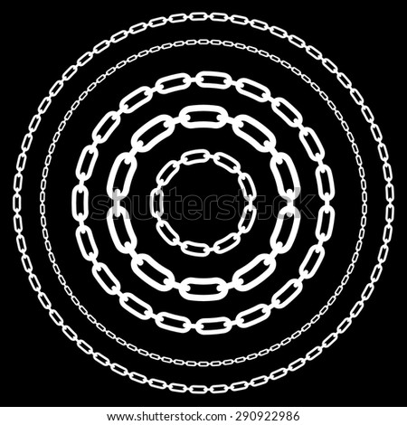 Chains Circles Various Widths Chains Chain Stock Vector 290922986 ...