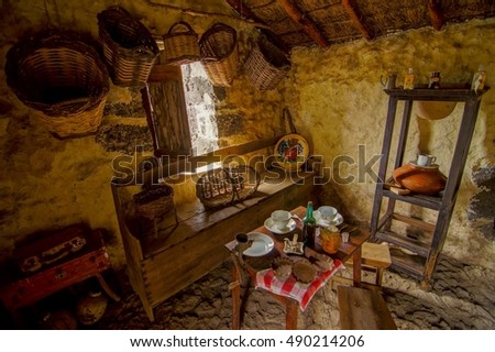 Interior Abandoned Stone Made Houses Medieval Stock Photo (Royalty ... Interior Abandoned Stone Made Houses Medieval Stock Photo (Royalty ...