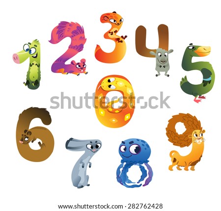 Big Zoo Animals Set Stock Vector 108749951 - Shutterstock