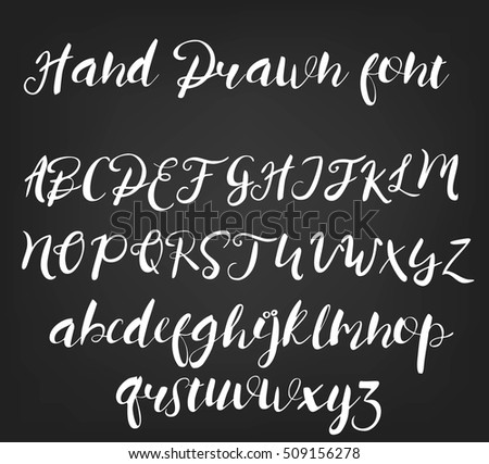handwritten alphabet vector font hand drawn stock vector 377557006 handwritten alphabet vector font hand drawn stock vector 377557006