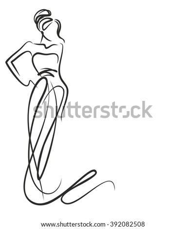Dress Sketch Stock Images, Royalty-Free Images & Vectors | Shutterstock