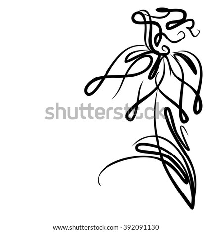 Illustration Black White Rose Thorns Stock Illustration ...