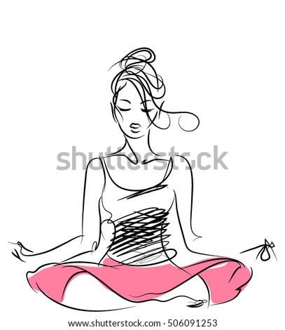 Yoga Drawing Stock Images, Royalty-Free Images & Vectors | Shutterstock