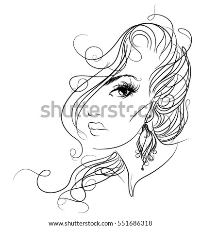 Graphic Beautiful Young Girl Model Design Stock Illustration 316206068 ...