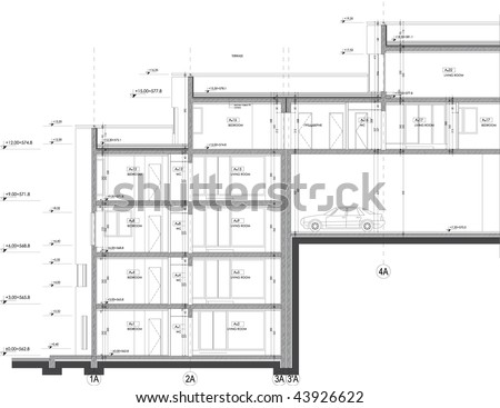 Apartment Building Drawing apartment building drawing section stock vector 43926622 Apartment Building Drawing apartment building drawing section stock vector 43926622