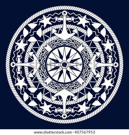 Download Nautical Mandala Svg For Silhouette Layered Svg Cut File