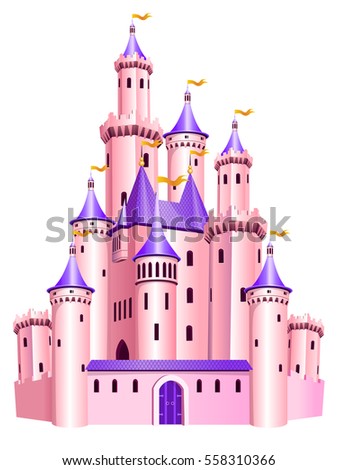 Download Vector Illustration Pink Princess Castle Tale Stock Vector ...