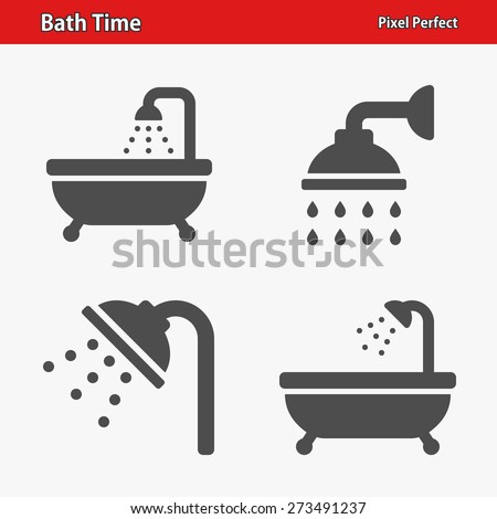 Bath Time Icons. Professional, pixel perfect icons optimized for both large and small resolutions. EPS 8 format.