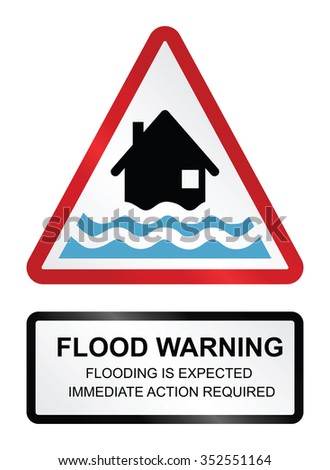Flood Warning Sign Stock Images, Royalty-Free Images & Vectors ...