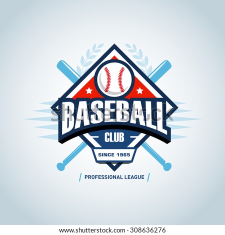  Baseball Sport Badge Logo Design Template Stock Vector 