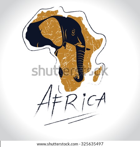 African Safari Clip Art Logo