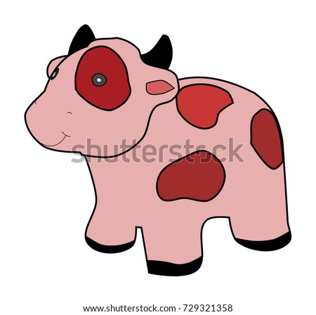 Cartoon cow.