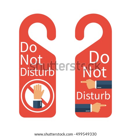 Hanger Sign Do Not Disturb Stock Vector 105767513 - Shutterstock