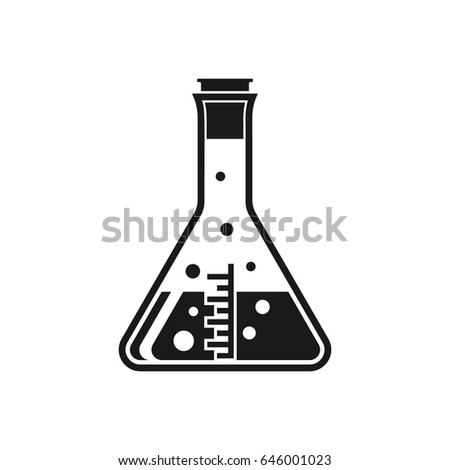 Test Tube Black Silhouette Flask Icon Stock Vector 646001023 - Shutterstock