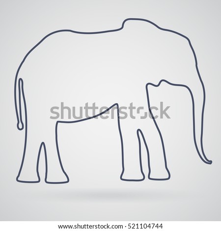 Elephant Outline Stock Images, Royalty-Free Images & Vectors | Shutterstock