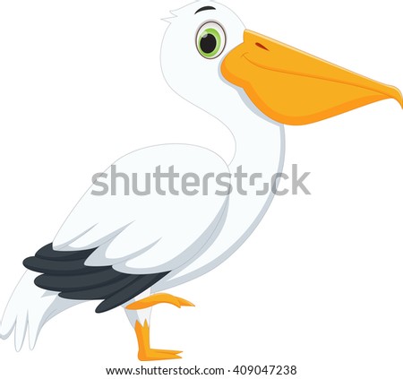 Cartoon Pelican Eating Fish Vector Illustration Stock Vector 96874834 ...