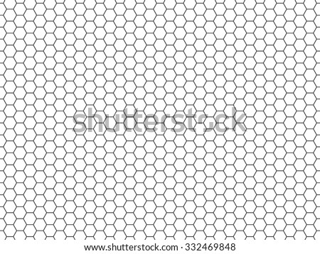 Grid seamless pattern. Hexagonal cell texture. Honeycomb on white background. Speaker grille. Fashion geometric design. Graphic style for wallpaper, wrapping, fabric, apparel, print production. Vector