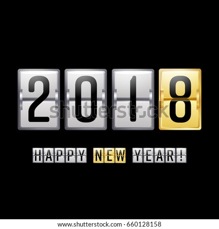 Happy New Year 2018. Happy Chinese New Year 2018 Greeting Background.