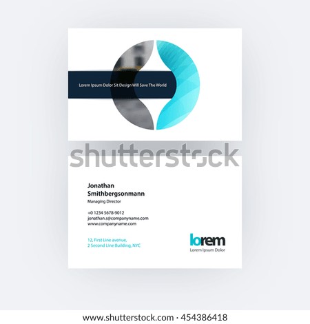 Creative Clean Corporate Business Card Template Stock Vector 376832191 Shutterstock Circle Business Card Template