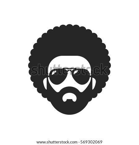Cool African Man Afro Haircut Stock Vector 569302069 - Shutterstock