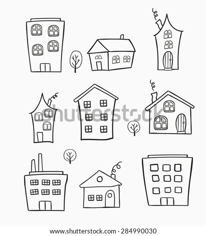 House Line Drawing Stock Photos, Royalty-Free Images & Vectors ...