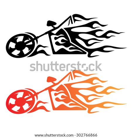 Hot Looking Flaming Cruiser Motorcycle Logo Stock Vector 302766866 ...