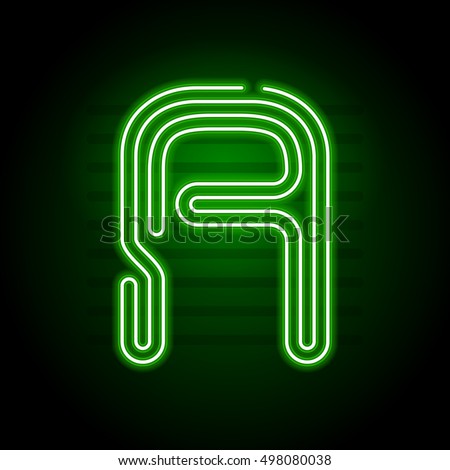 letter neon vector Font Shutterstock  82361479 Stock Illustration  Neon Letter