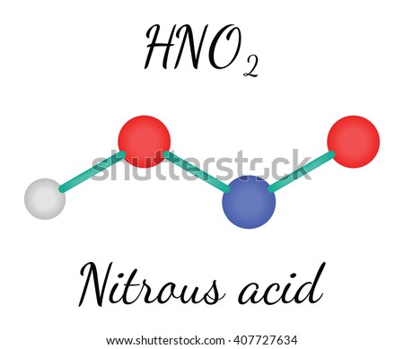 Hno2 Nitrous Acid Molecule Stock Vector 455790814 - Shutterstock