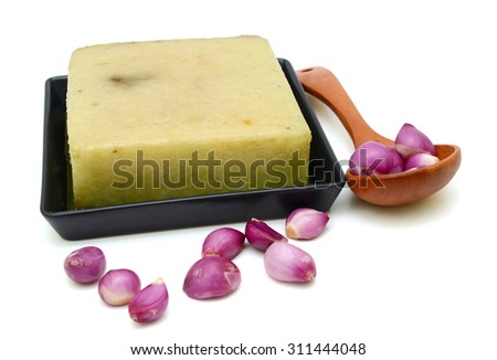 Cooked square glutinous rice cake, Vietnamese new year food