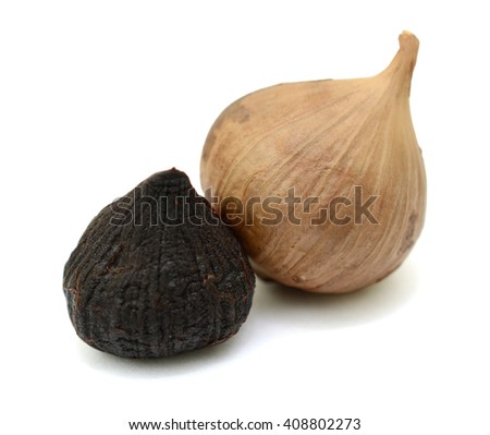 Black Garlic Isolated On White Background Stock Photo (Royalty Free